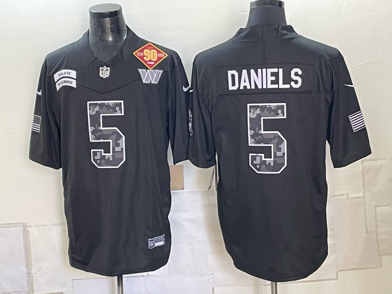Men Washington Redskins #5 Daniels black Nike Limited NFL Jersey 102303->milwaukee brewers->MLB Jersey